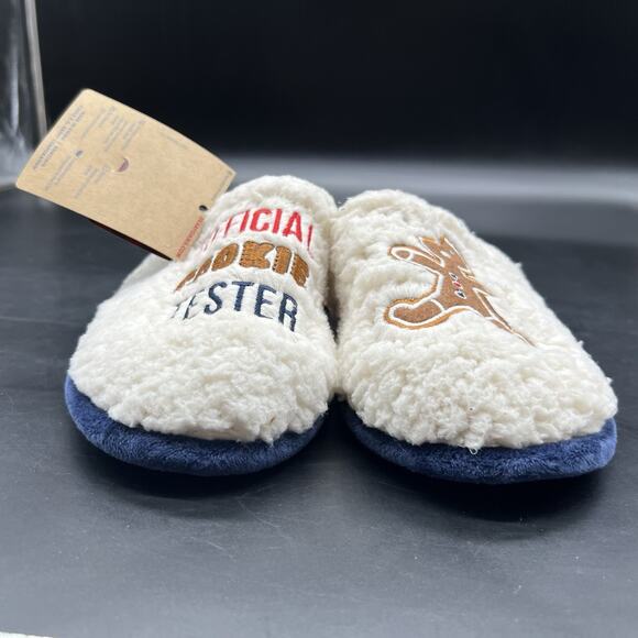 NWT Dearfoams Plush Memory Foam Slippers Womens Med 7-8 Official Cookie Tester - Picture 2 of 9